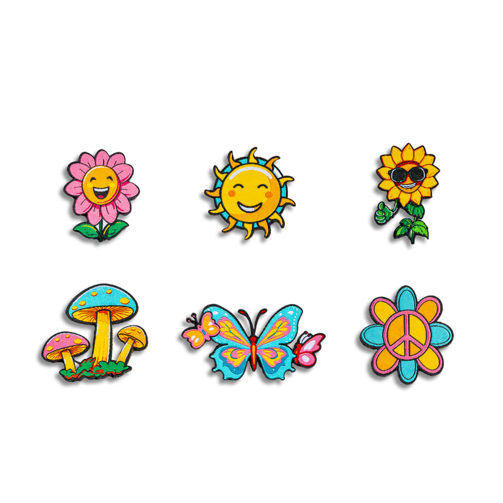 Trend Flower Power Sparkle Stickers - 40/pack